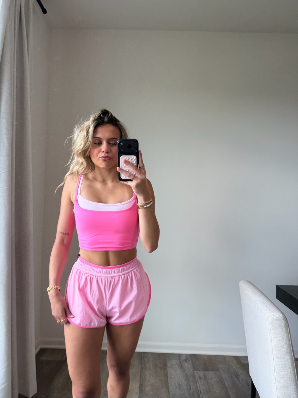 These three double layered hot pink set - Picture 12 of 16